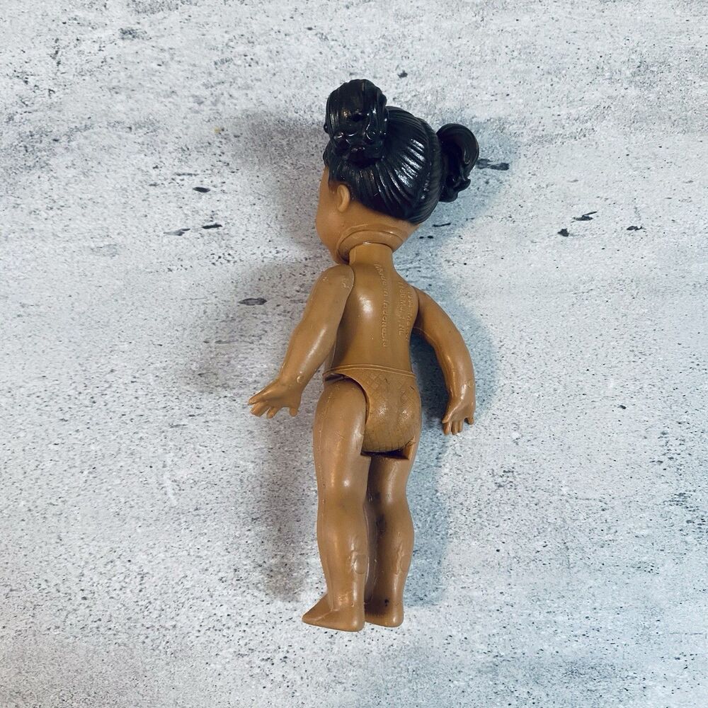 Vintage Mattel Kelly Barbie Doll Toddler Girl Molded Brown Hair Pigtail Bun 1994